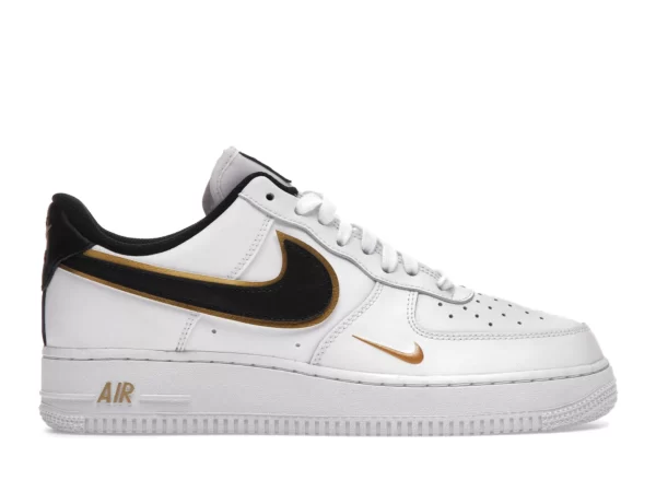 AIRFORCE 1 DOUBLE SWOOSH WHITE BLACK FIRST COPY