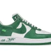 AIRFORCE 1 LOUIS VUITTON OFF-WHITE WHITE GREEN FIRST COPY