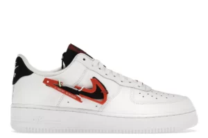 AIRFORCE 1 CARBINER WHITE RED FIRST COPY