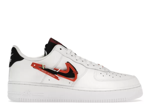 AIRFORCE 1 CARBINER WHITE RED FIRST COPY