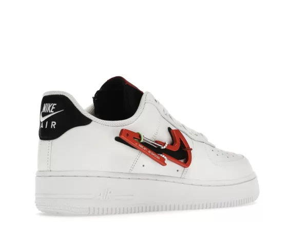 AIRFORCE 1 CARBINER WHITE RED FIRST COPY