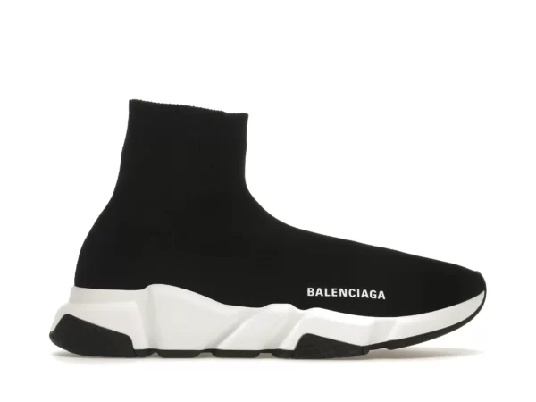 BALENCIAGA SPEED TRAINER BLACK WHITE FIRST COPY