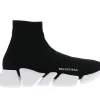 BALENCIAGAA SPEED TRAINER BLACK WHITE SOLE