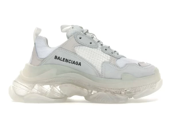 BALENCIAGA TRIPLE S WHITE CLEAR SOLE 2