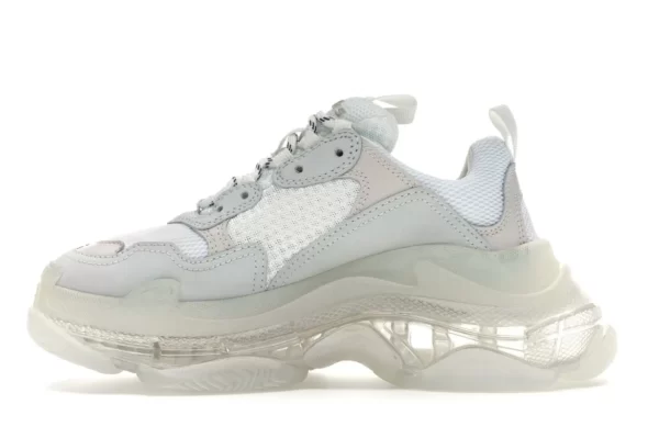 BALENCIAGA TRIPLE S WHITE CLEAR SOLE 6