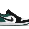 JORDAN 1 LOW WHITE BLACK MYSTIC GREEN FIRST COPY
