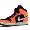 JORDAN 1 MID BLACK CONE 4