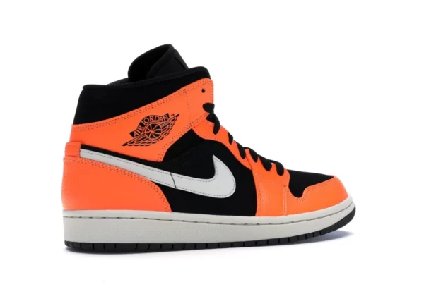 JORDAN 1 MID BLACK CONE 8