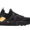 UNDER ARMOUR PROJECT ROCK 4 BLACK GOLD FIRST COPY