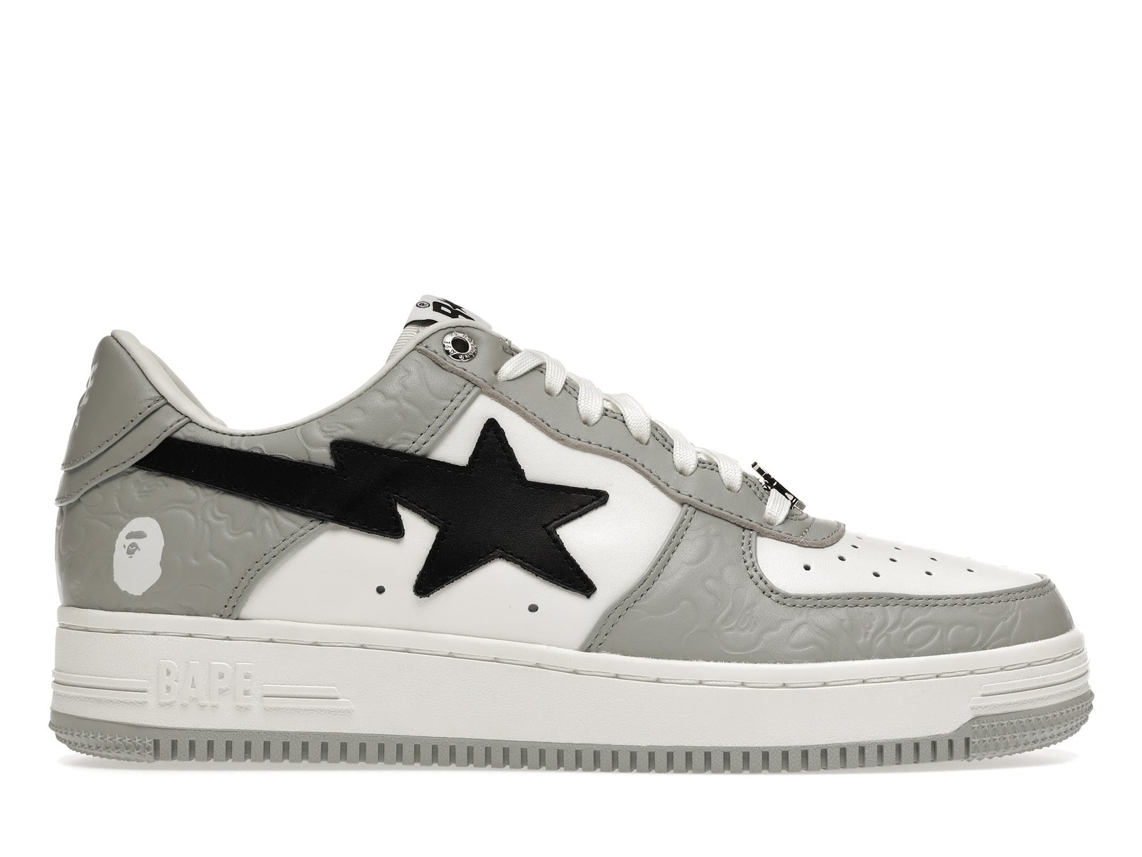 A BATHING APE BAPE STA LOW GREY BLACK (1) A BATHING APE BAPE STA LOW GREY BLACK FIRST COPY