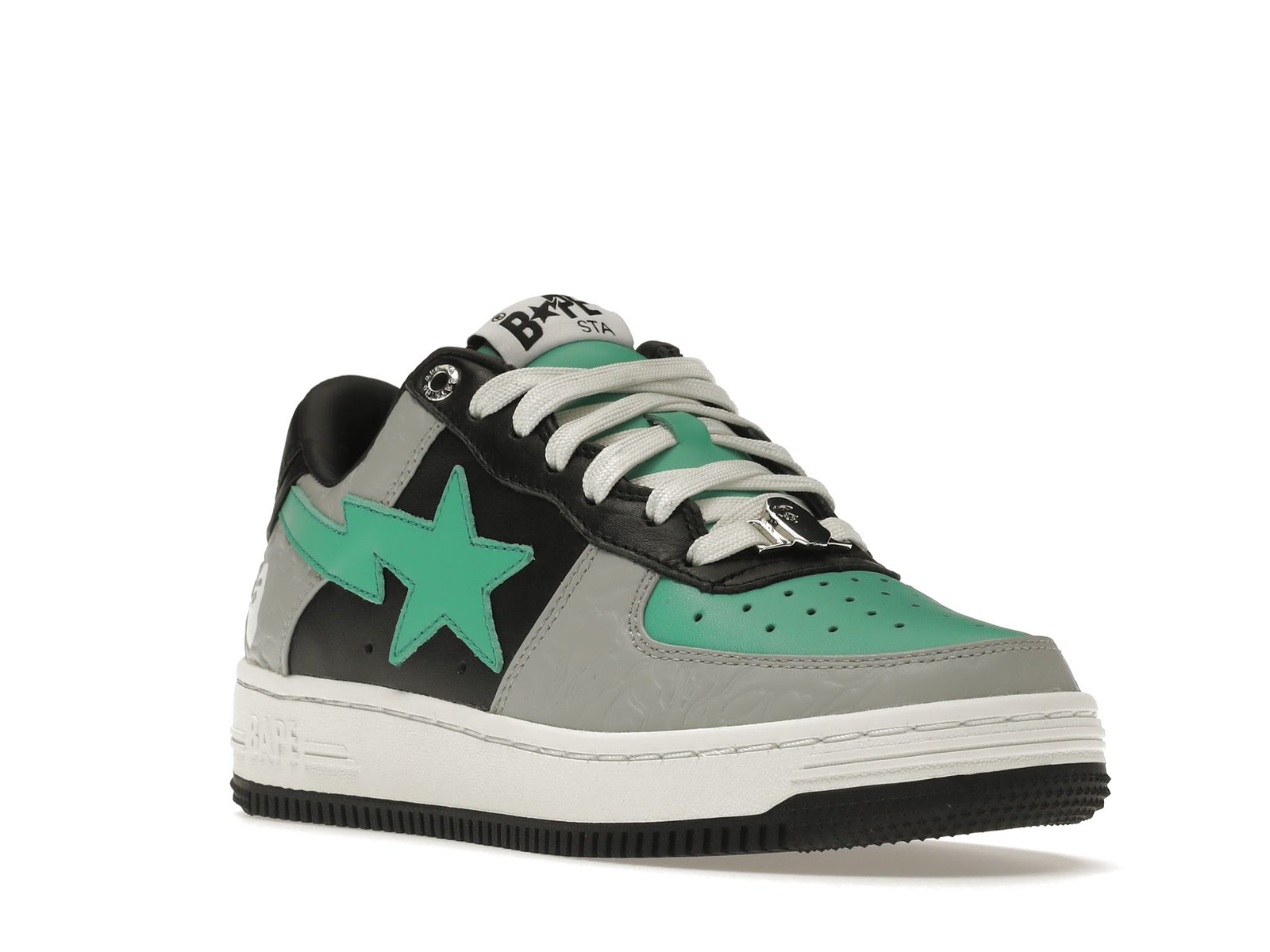 A BATHING APE BAPE STA LOW GREY GREEN (8)