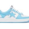 A BATHING APE BAPE STA PATENT LEATHER BLUE WHITE FIRST COPY