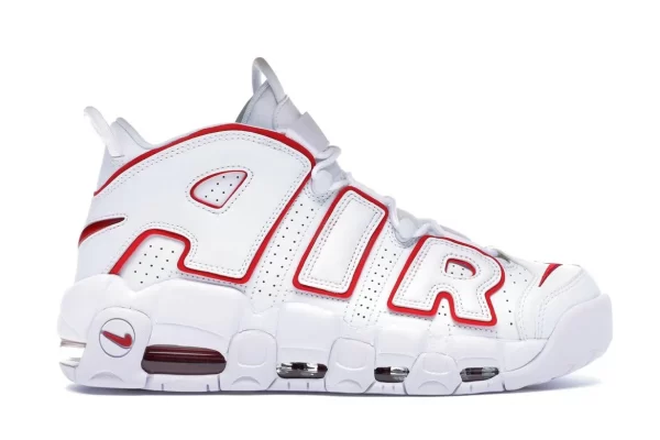 AIR MORE UPTEMPO WHITE VARSITY RED OUTLINE 1