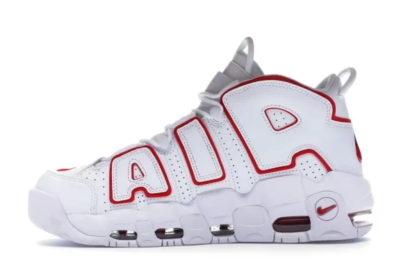 AIR MORE UPTEMPO WHITE VARSITY RED OUTLINE 5