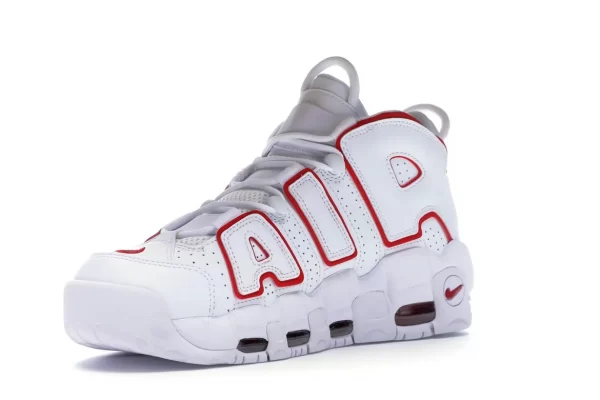 AIR MORE UPTEMPO WHITE VARSITY RED OUTLINE 6