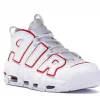 AIR MORE UPTEMPO WHITE VARSITY RED OUTLINE 8