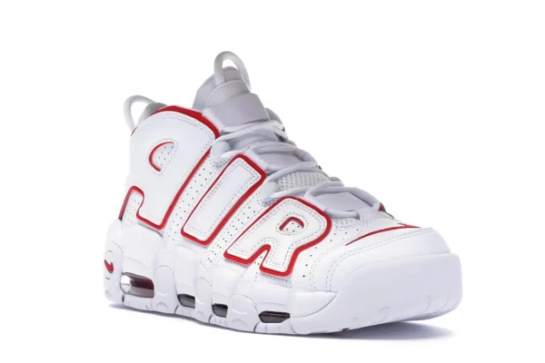 AIR MORE UPTEMPO WHITE VARSITY RED OUTLINE 8