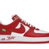 AIRFORCE 1 LOUIS VUITTON OFF-WHITE RED WHITE first copty