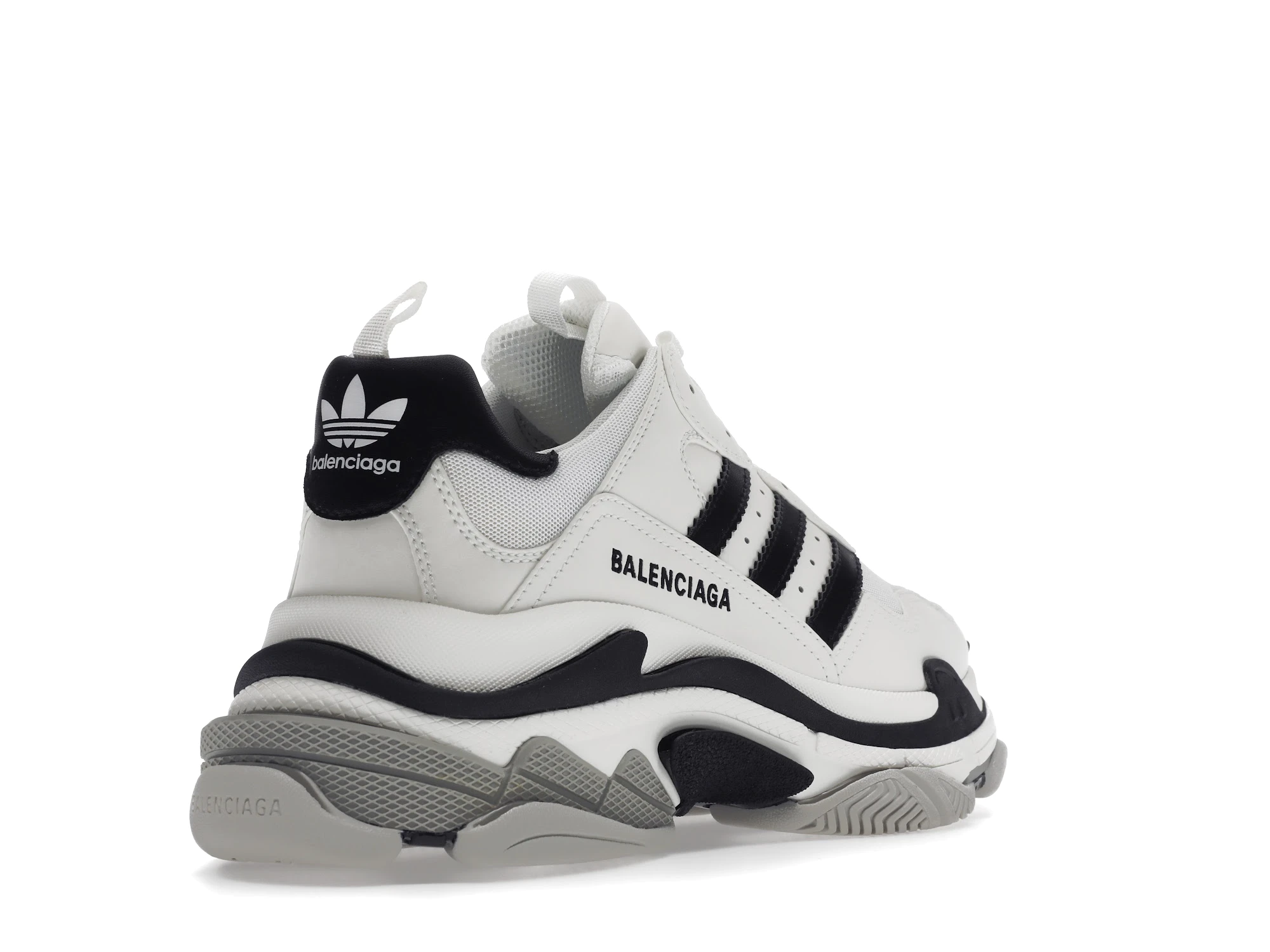 BALENCIAGA X ADIDAS TRIPLE S BLACK WHITE (2)