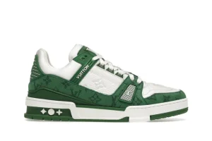 LV TRAINER MONOGRAM WHITE GREEN FIRST COPY