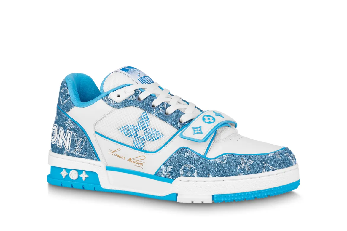 LV TRAINER SNEAKER BLUE LV TRAINER SNEAKER BLUE FIRST COPY