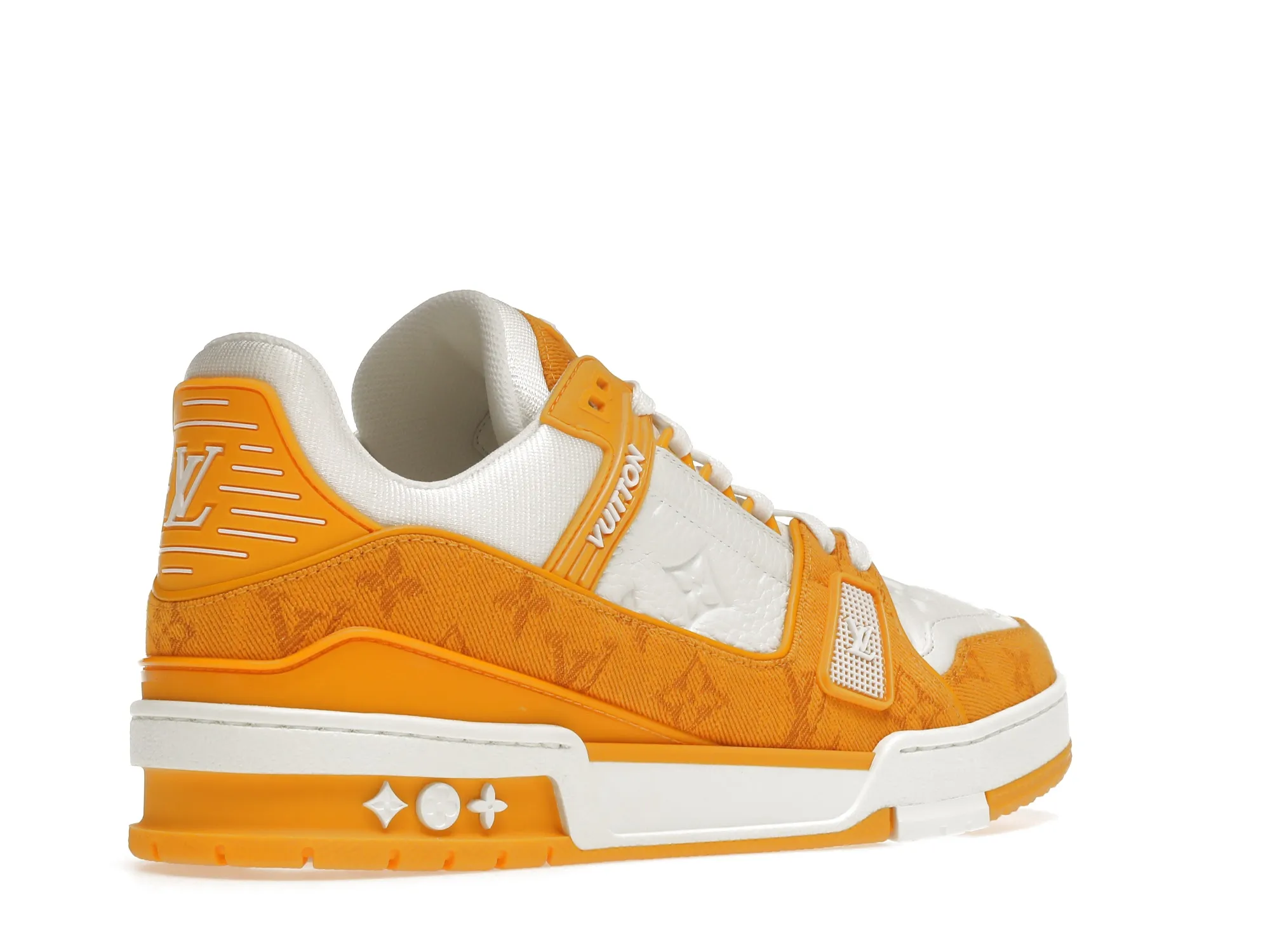 LV TRAINER YELLOW MONOGRAM DENIM WHITE (2)