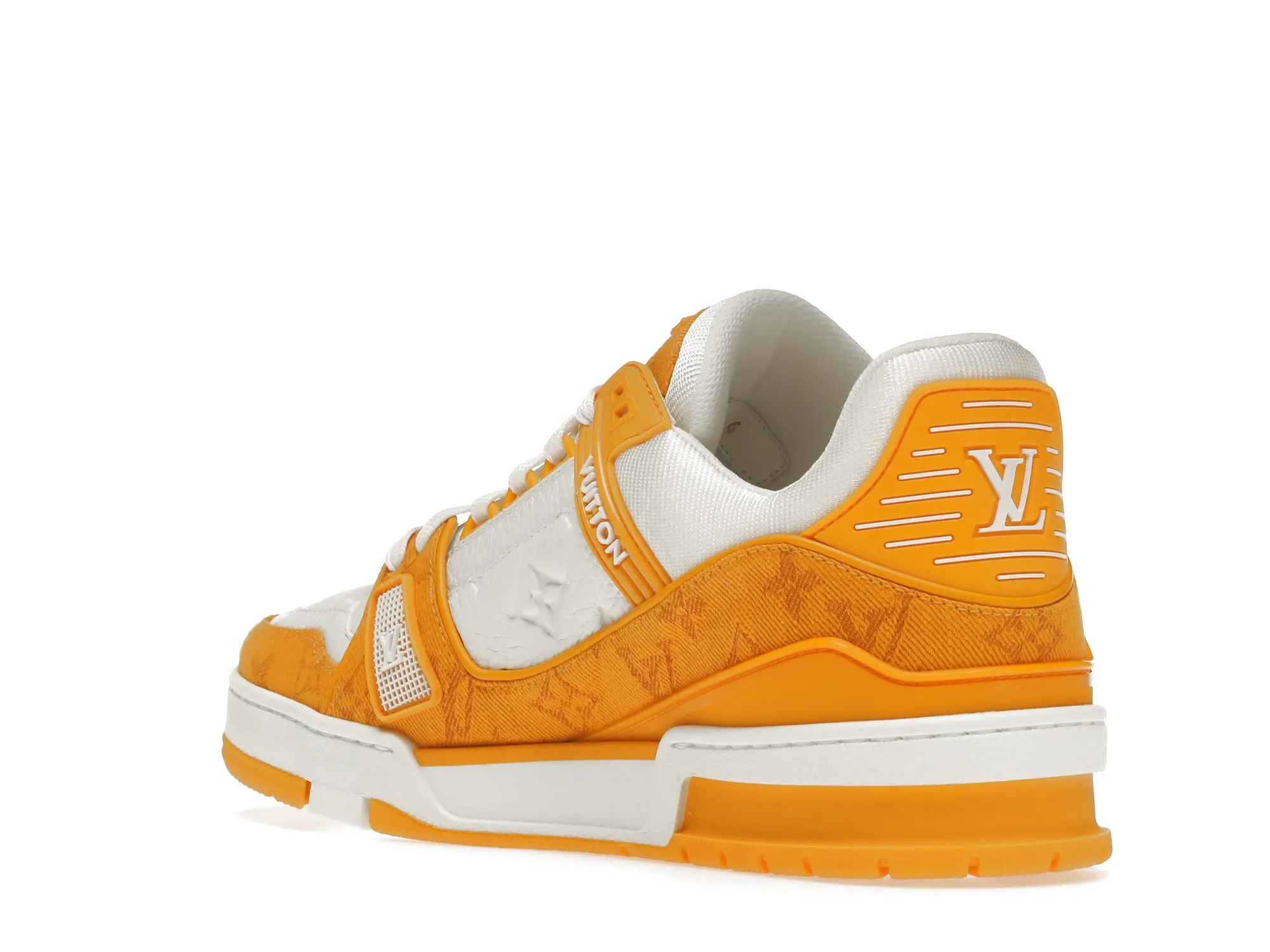 LV TRAINER YELLOW MONOGRAM DENIM WHITE (4)