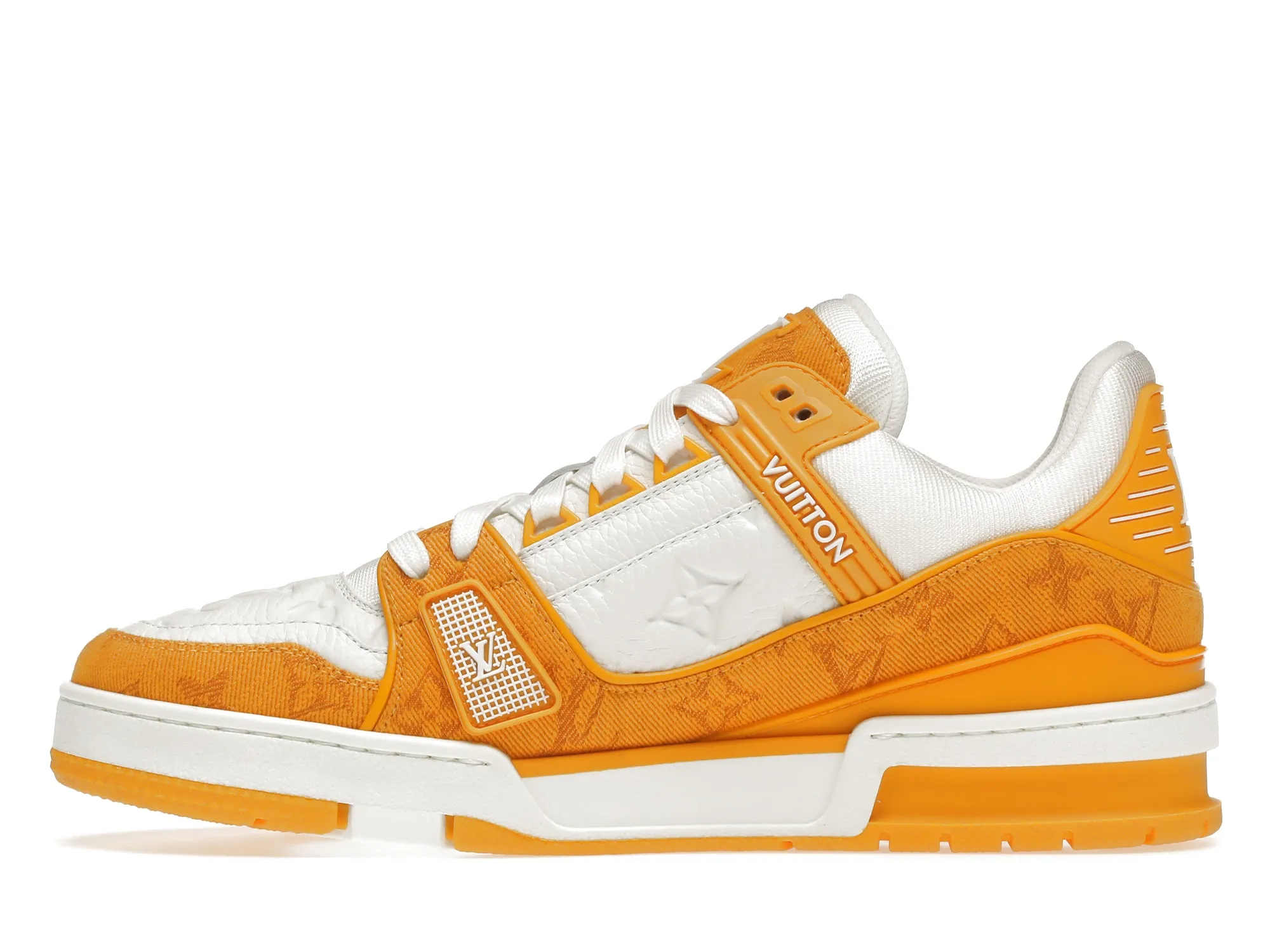 LV TRAINER YELLOW MONOGRAM DENIM WHITE (5)