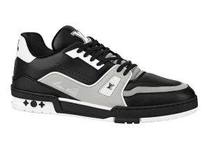 LOUIS VUITTON LV TRAINER BLACK GREY WHITE first copy