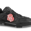 LOUIS VUITTON LV TRAINER VELCRO STRIPE BLACK first copy