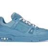LOUIS VUITTON TRAINER BLUE EMBOSSED MONOGRAM FIRST COPY