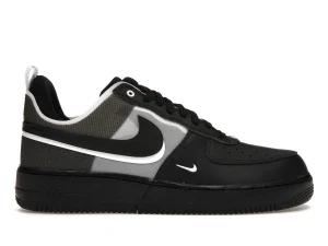 AIR FORCE 1 LOW REACT DOUBLE SWOOSH BLACK WHITE first copy