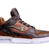 LOUIS VUITTON LV TRAINER SNEAKER MONOGRAM ECLIPSE BROWN first copy