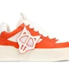 NAKED WOLFE KOSA LOW TOP LEATHER SNEAKER WHITE ORANGE first copy