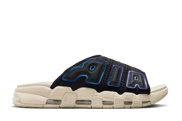 AIR MORE UPTEMPO SLIDE BLACK SANDDRIFT IRIDESCENT first copy