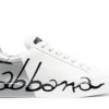 DOLCE GABBANA LOGO SCRIPT PRINT WHITE SILVER first copy