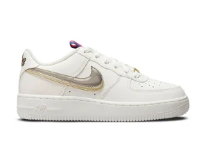 AIR FORCE 1 LV8 DOUBLE SWOOSH SILVER GOLD first copy
