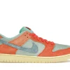 SB DUNK LOW ORANGE EMERALD RISE SUEDE first copy