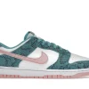 DUNK LOW SNAKESKIN WASHED TEAL BLEACHED CORAL first copy