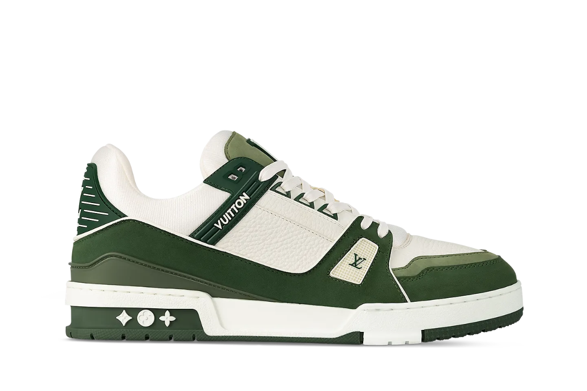 LV TRAINER SNEAKERS GREEN SH (1) LV TRAINER SNEAKERS GREEN
