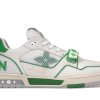 LV TRAINER STRIPE WHITE GREEN