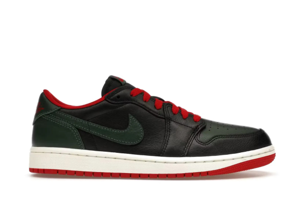 AJ 1 RETRO LOW OG BLACK GORGE GREEN VARSITY RED SAIL