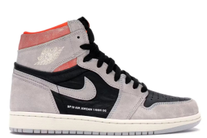 AJ RETRO 1 HIGH OG GREY HYPER CRIMSON HEAVY QUALITY