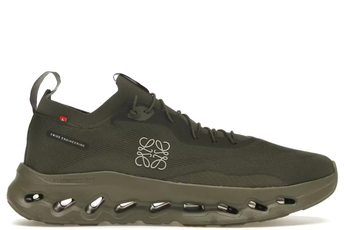LOEWEE X ONCLOUD TILT 2 OLIVE GREEN SNEAKERS (1) LOEWEE X ONCLOUD TILT 2 OLIVE GREEN