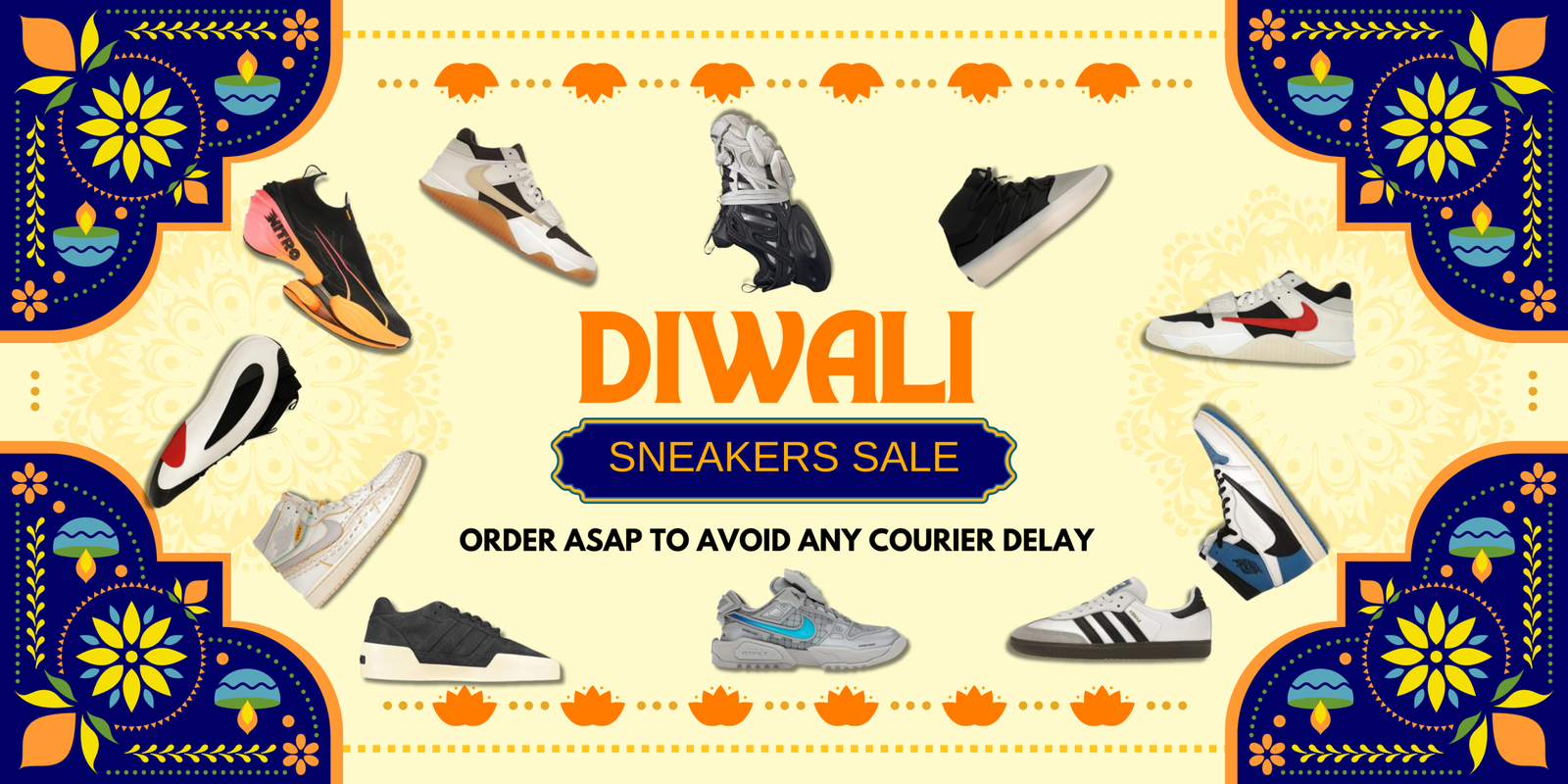Diwali Sneakers Sale - Desktop Banner